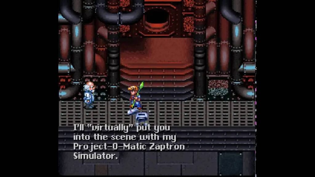 Imagem mostrando um breve diálogo em Secret of Evermore