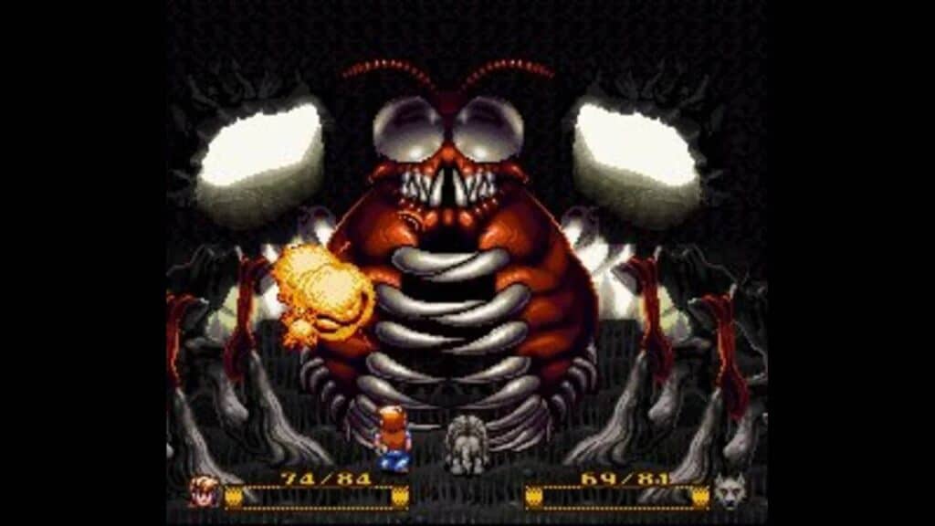 Imagem mostrando um chefe de Secret of Evermore