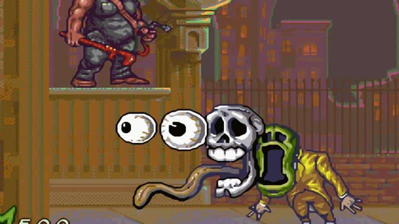 Uma demonstração da qualidade dos sprites de The Mask de Super Nintendo